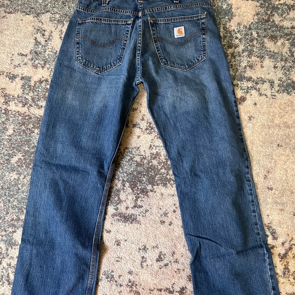 Carhartt Men's Dark Blue Straight Jeans B325